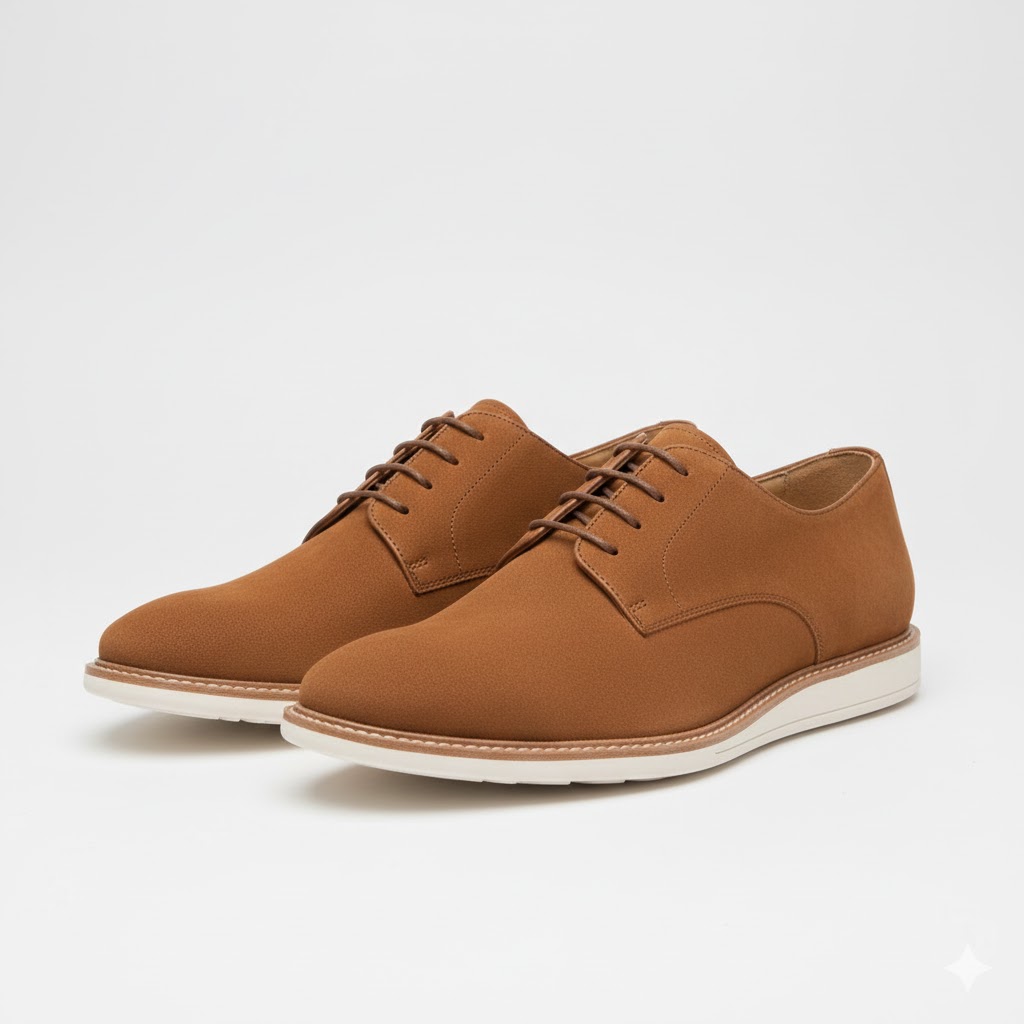 Men’s Brown Suede Derby Shoes