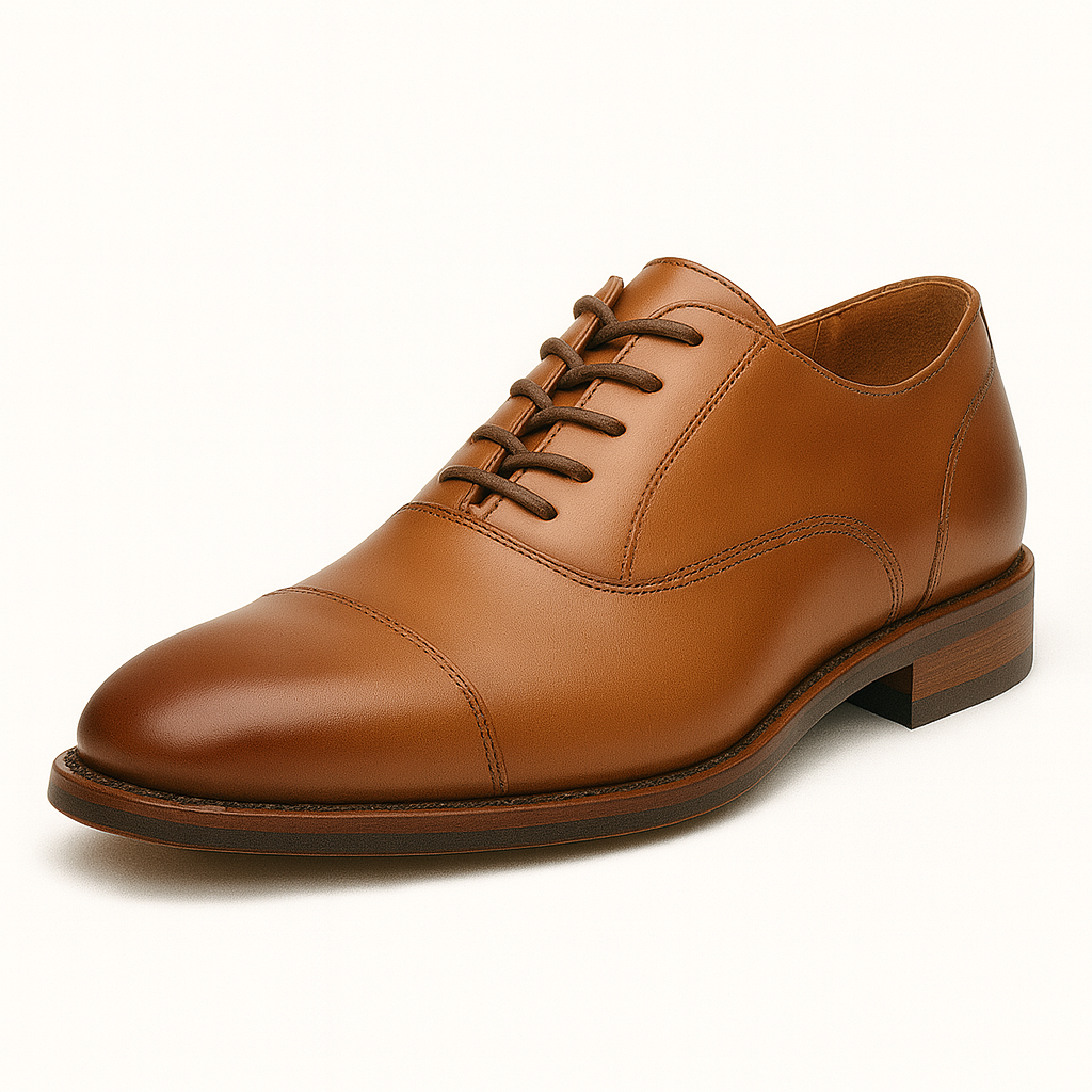 Men’s Tan Leather Oxford Shoes